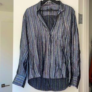 Balmain Metallic Silk Blouse